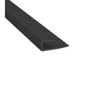 Sundaze Pvc Black End Cap Trim For 8mm Shower Wall Panels 2.7M, Pack Of 7