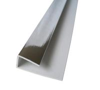Sundaze Pvc Silver End Cap Trim For 10mm Shower Wall Panels 2.6M, Pack Of 6