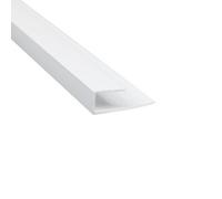 Sundaze Pvc White End Cap Trim For 5mm Shower Wall Panels 2.7M, Pack Of 2