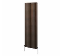SunDaze Right Radiators 1800X590mm Vertical Double Oval Column Designer Radiator Black Copper