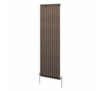 SunDaze Right Radiators 1800X590mm Vertical Single Oval Column Designer Radiator Black Copper