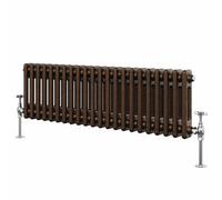 SunDaze Right Radiators 300X1010 mm Horizontal Traditional 2 Column Cast Iron Style Radiator Black Copper