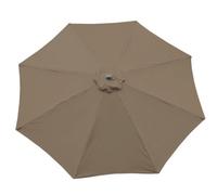 Sundaze Taupe Replacement Parasol Fabric Garden Umbrella Canopy Cover For 3M 8 Arm Parasols