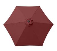 Sundaze Wine Red Replacement Parasol Fabric Garden Umbrella Canopy Cover For 2.5M 6 Arm Parasols