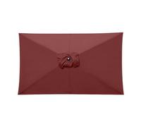 Sundaze Wine Red Replacement Parasol Fabric Garden Umbrella Canopy Cover For 3X2M 6 Arm Parasols