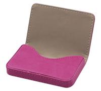 sundee Business Card Holder, RFID Blocking PU Leather Wallet with Magnetic for Women and Men, Name ID Credit Card Case, Portable Stylish Carrier Purse for Business Social -Pink(PW)