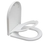 sundee Family Toilet Seat with Integrated Child Seat, D Shape, Polypropylene (PP), Soft Close Removable Toilet Seat Potty Training Toilet Seat for Toddlers with Quick Release and Top-Fix