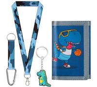 sundee Kids Wallet for Boys with Card Slots & Zip Coin Pocket Trifold Canvas Outdoor Sports & Stylish Cartoon Themed Wallets-Lego8