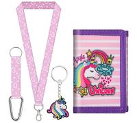 sundee Kids' Wallets for Boys and Girls, Trendy and Functional with Eye - Catching Charms and Matching Lanyards in Multiple Themes - Ideal for Every Little Explorer's Storage Needs, Multicolor