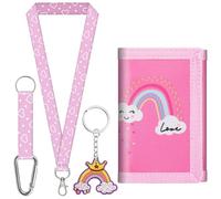 sundee Kids' Wallets for Boys and Girls, Trendy and Functional with Eye - Catching Charms and Matching Lanyards in Multiple Themes - Ideal for Every Little Explorer's Storage Needs, Multicolor