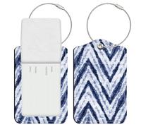 SUNDEE Luggage Tags for Suitcase TSA Approved, 2 Pcs PU Leather Travel Cruise Luggage Tag with Privacy Flap,Printed Personalized Leather Luggage Tag Label - 03 E