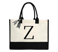 sundee Tote Bag Handbag Unique Alphabet Letter Collection, Fashion Forward Canvas Carriers for Every Occasions, Perfect Gifts for Wife Mother Friends, Ideal Choice for Beach Journey Holiday Travel-Z
