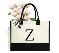 sundee Tote Bag Practical Canvas Handbags Alphabet Letter Series Personalized - Stylish, for All Occasions, Suitable for Women Wife Mother, for Travel Holiday Beach-Z