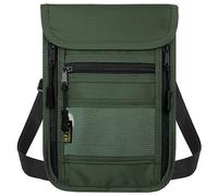 sundee Travel Neck Wallet with Double Zippers, RFID Blocking Passport Holder with Adjustable Neck Strap for Men and Women to Keep Cash, Credit Cards and Travel Documents Safe, Olive Green, Small,
