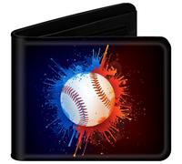 sundee Wallet for Boys with Zip Coin Pocket, Bi-Fold Slim Leather Purses for Men, Cartoon Cool Wallet with Cash ID Card Holder for Fans Teenagers Kids Birthday Gifts -Baseball Man