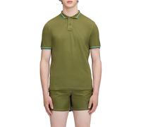 Sundek Brice Cotton Piqué With Tricolour Details Short Sleeve Polo Green L Men