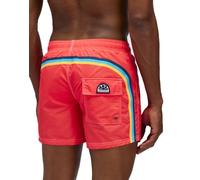 SUNDEK Mens Elastic Waist Boardshort, Swim Trunks 14" Length 5" Inseam, 07902 - Turbo 02, L