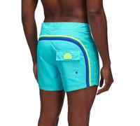 SUNDEK Mens Fixed Waist Boardshort, Swim Trunks 14" Length 3" Inseam, 05202 - Marine 02, 32