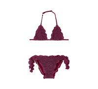 Sundek Mini Magnolia With Triangle Top And Bottom With Bows Bikini Purple,Pink 6 Years Girl