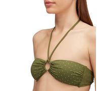 Sundek Nan Bandeau With Rhinestones Bikini Top Green S Woman
