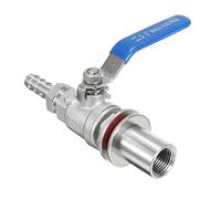 SUNDELY® 1/2" Pipe Stainless Steel Weldless Ball Valve Spigot Kit Bazooka Sanitary Bulkhead Hose Barb Tap for Homebrew Wine Beer Diary Product Boil Kettle Pot Beverage Dispenser