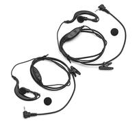 SUNDELY 2 X G-shape Clip Ear Hook Hanger Headset Earpiece PTT Mic for Motorola Radio Walkie Talkie TKLR T62 T80 T82 T605 H2O T800 XT180 EM1000 MR350R MC220R 1-pin
