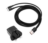 SUNDELY Charging Adapter USB Charger Compatible with Motorola Radio Talkabout T62 T72 T82 Extreme T92 H2O XT185 PMPN4214AR PMPN4204AR Y-cable Dual Micro USB Lead Wire Cord Connector PSU (UK Plug)