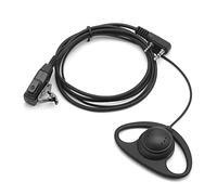 SUNDELY® D-shape Headset Earpiece for Kenwood Radio TK-248 TK-388 TK-2300 TK-3000 TK-3201 TK-3501E TK-3501T TK-3701D TH-47A TH-F7E TH-K20 2-pin Walkie Talkie with Mic PTT Button