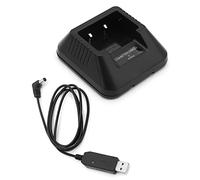 SUNDELY® Desktop Charger Replacement for Baofeng Radio BF-F8HP UV-5R 5RA 5RB 5RC 5RD 5RE 5RG DM-5R TYT TH-F8 Walkie Talkie Li-ion Battery Charging Dock Cradle Base Station (USB Adapter)