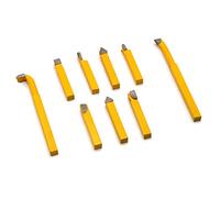 SUNDELY® Lathe Carbide Tip Tipped Metal Chisel Bit Set Kit Turning Milling Cutting Cutter Welding Tool 8mm YW1 Alloy Brazed (9Pcs Set)