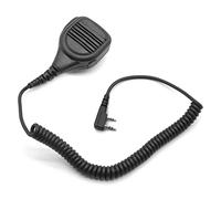 SUNDELY® Microphone for Radio Mitex Wouxun Kenwood TK-3000 TK-3201 TK-3501E Baofeng UV-5R GT-3TP BF-888S 2-pin Walkie Talkie Heavy Duty Hand Shoulder Lapel Speaker Mic with Headphone Port