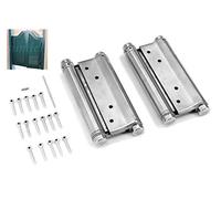 SUNDELY® Stainless Steel Double Action Spring Sprung Hinge Self Closing 2 Way for Kitchen Cafe Saloon Bar Counter Swing Free Door Gate 2 Pcs Set (5 inch / 127mm)