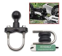 SUNDELY® U-Bolt Mount Base Kit for Motorcycle Motorbike Handlebar Rail (1/2" to 1 1/4") GPS Navigator Garmin Zumo 500 550 with 1" Ball 2 Size U Bolt & Reducer Shim