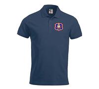 Sunderland 1937 Retro Football Polo Embroidered Logo Navy Blue