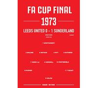Sunderland 1973 Fa cup final art print. Size A4.