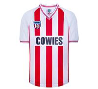 Score Draw Sunderland 1984 Retro Football Shirt Red/White Small Polyester