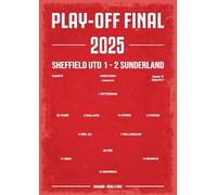 Sunderland 2025 play-off final art print. Size A4