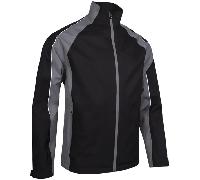 SUNDERLAND 2025 TYPHOON WATERPROOF GOLF JACKET - BLACK / GUNMETAL / WHITE - L