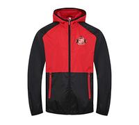 Sunderland AFC Official Gift Mens Shower Jacket Windbreaker Black Red Small