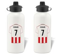 Sunderland Personalised Football Shirt Design Aluminium Water Bottle AFC fans - 600ml - White Bottle