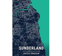 Sunderland United Kingdom: 6x9 Lined Journal | Memory Book | Travel Journal | Diary To Record Your Thoughts | Graduation Gift | Teacher Gifts | Dark ... Love To Travel | Sunderland United Kingdom
