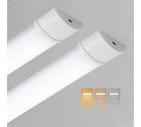 Sundertech LED Batten Light 3FT, 90cm, 25w 2760lm Fluorescent Light Tube, 3CCT (3000K/4000K/6500K) in 1, Wall Ceiling Mount for Office Garage Warehouse Workshop Shed 2 Packs