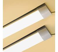 Sundertech LED Batten Light, Integrated Tube Light 1.2m 4FT 34w 3750lm [Set of 2] Neutral White 4000K Wall Ceiling Mount for Garage Workshop Shed (4FT 120cm* 2pcs)