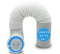 SunDiao Portable Air Conditioner Hose, Portable Exhaust Vent Hose with 5.9 Inch Diameter, Anti-Clockwise Thread, 90 Inch Length