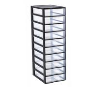 Sundis 10-Drawer DIY Storage Tower, Black