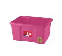 Sundis 4529008 Bin, Plastic, Pink, 15L