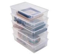 Sundis Clear Box, Plastic Storage Box with Lid 30L, x5