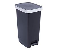 Sundis Kitchen Pedal Bin 40 L, Black/Metal | Black and Metal, with Handles for Hanging and Hiding Bag, for Kitchen, Office, Laundry, Workshop, Bathroom
