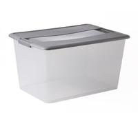 Sundis Kliker Box -Transparent Box with Clip Closing System Silver Lid