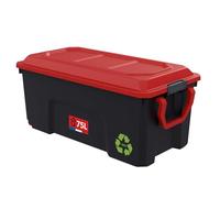 Sundis Locker 75 Litre Recycled Plastic Storage Trunk with Lid, Wheels, Carry Handle, Stackable and Stackable, Ideal for Workshop, Garage, DIY